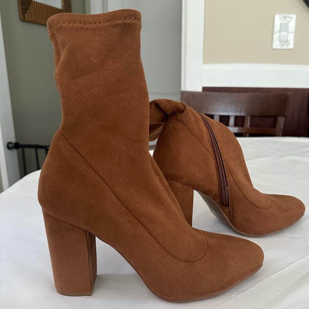 Forever 21 Brown Heeled Boots